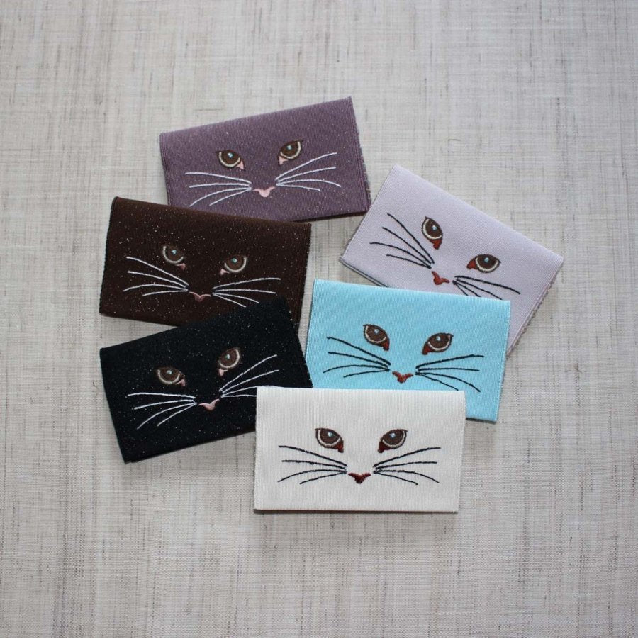 名刺・カード入れ(片面刺繍)　【ねこ】