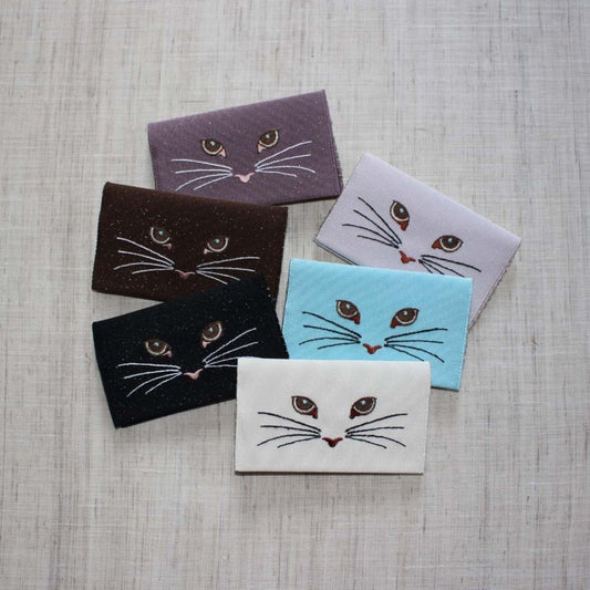 名刺・カード入れ(片面刺繍)　【ねこ】