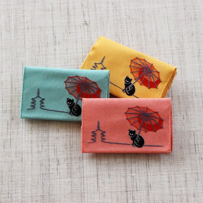 名刺・カード入れ(片面刺繍)　【京都散歩】