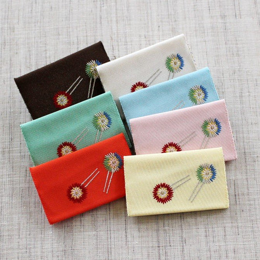 名刺・カード入れ(両面刺繍)　【花かんざし】
