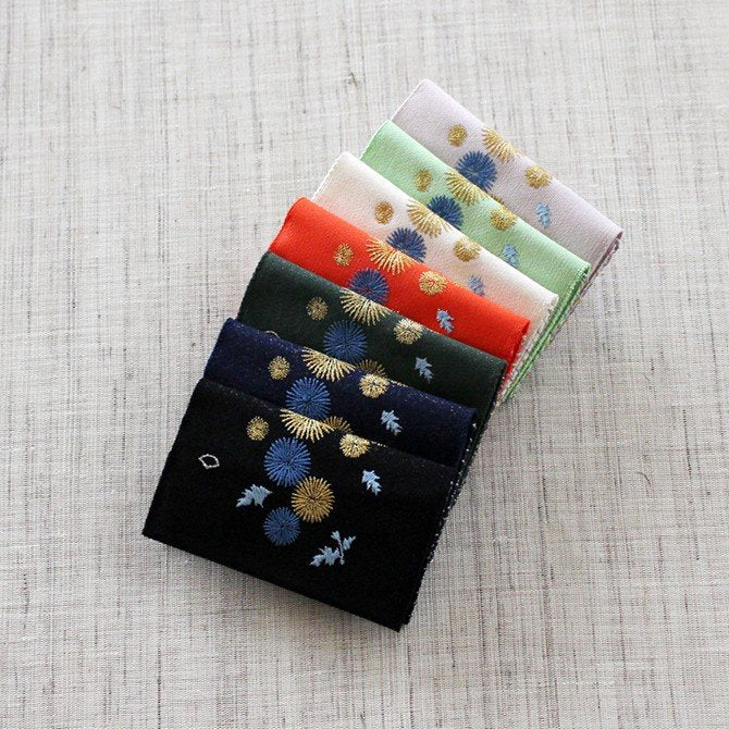 名刺・カード入れ(両面刺繍)　【あざみ】