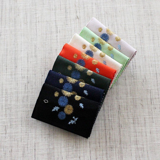 名刺・カード入れ(両面刺繍)　【あざみ】