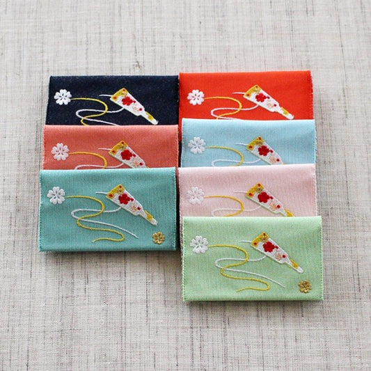 名刺・カード入れ(両面刺繍)　【はごいた】
