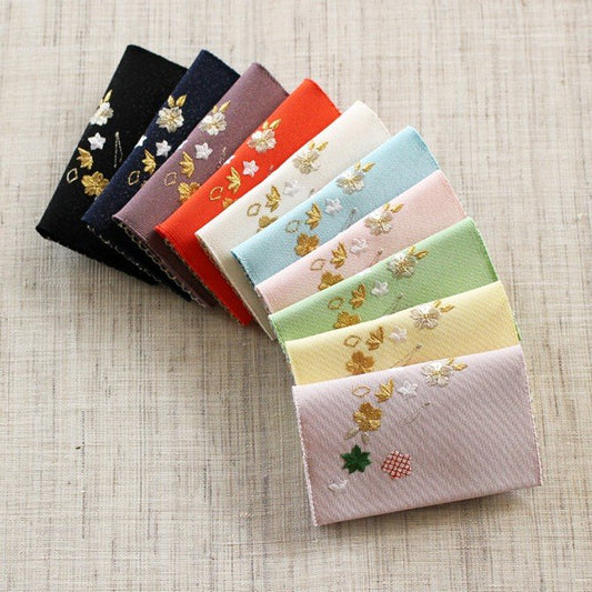 名刺・カード入れ(両面刺繍)　【花づくし】