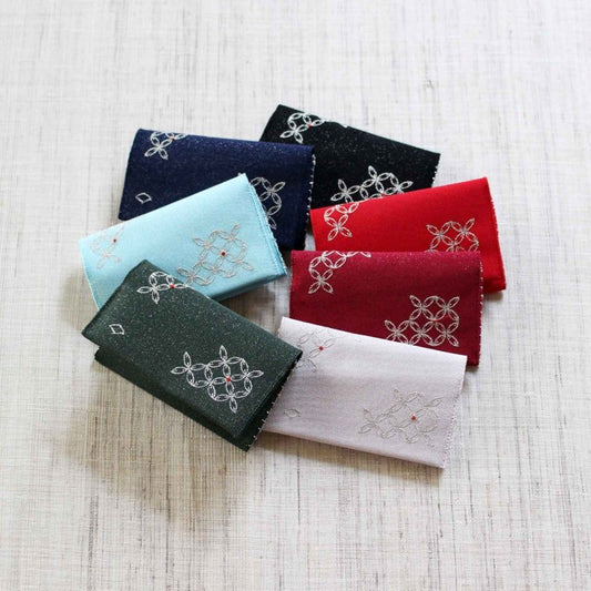 名刺・カード入れ(両面刺繍)　【七宝】
