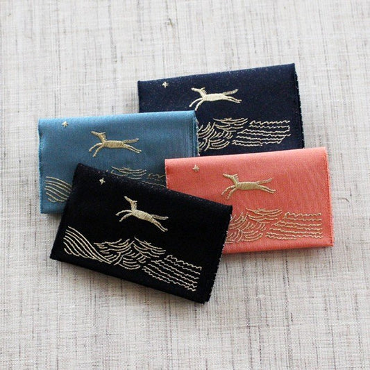 名刺・カード入れ(両面刺繍)　【星に駆ける馬】