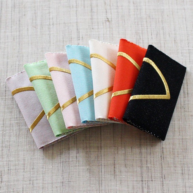 名刺・カード入れ(両面刺繍)　【扇】