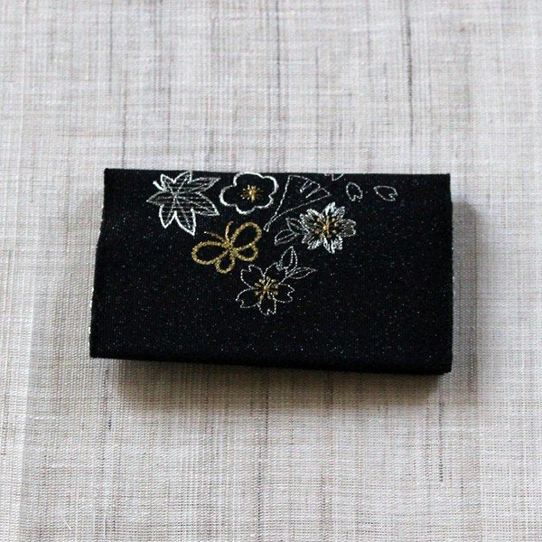 名刺・カード入れ(両面刺繍)　【舞う】