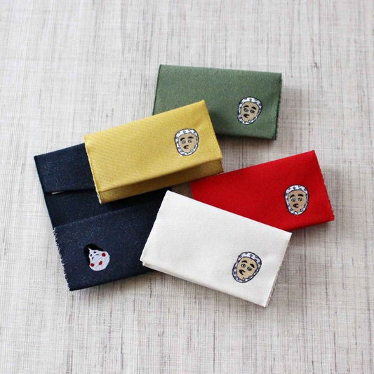 名刺・カード入れ(両面刺繍)　【火男】