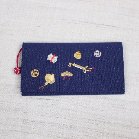 小銭入れ付財布(両面刺繍)【宝づくし】